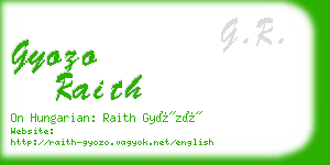gyozo raith business card